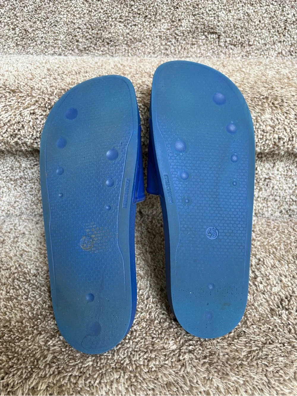 Palm Angels Men’s Royal Blue Logo Slide Sandals
